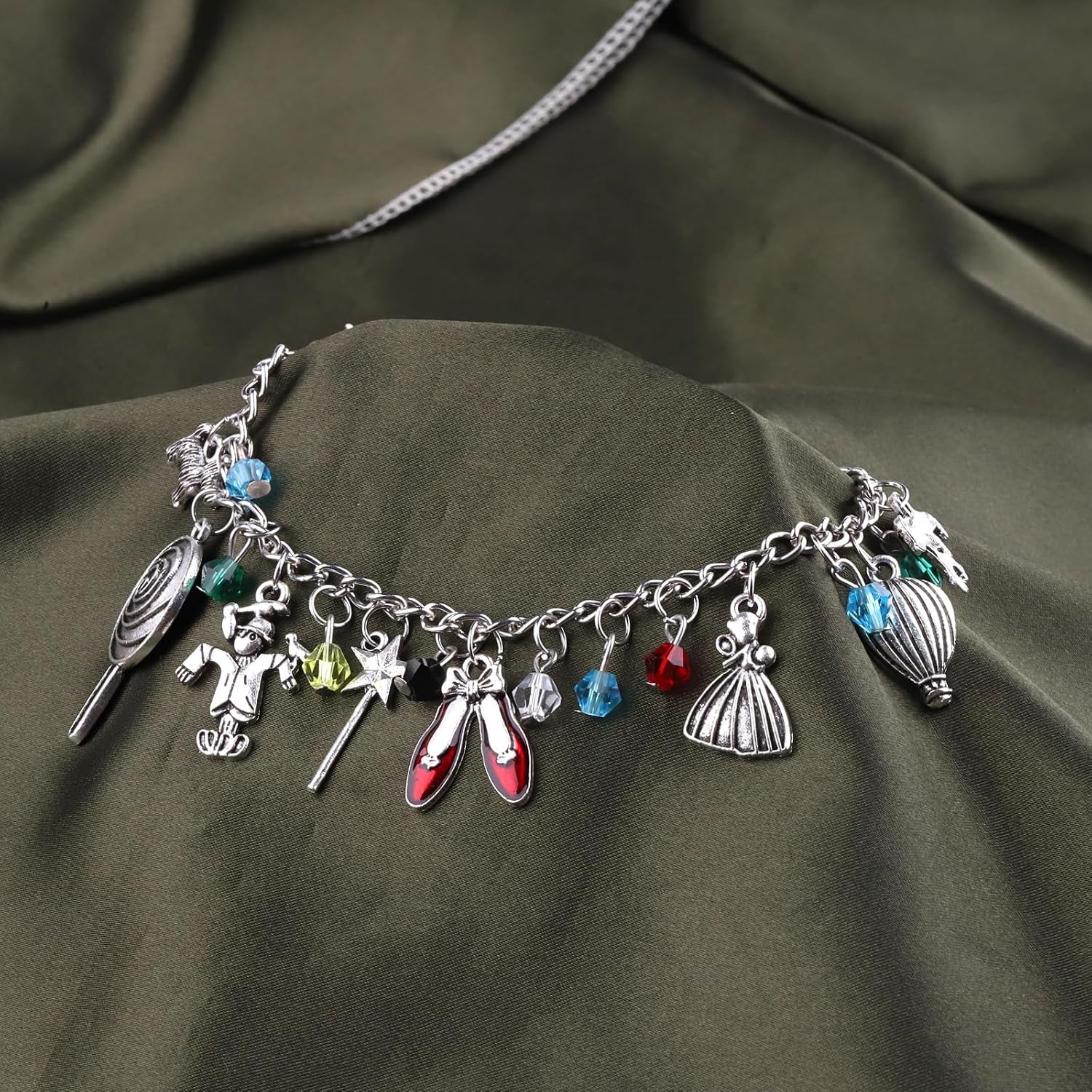 Princess Charm Bracelet Red Themed Inspired Jewelry Movie Character Gifts for Movie Lover Anime Gifts Cosplay Jewelry