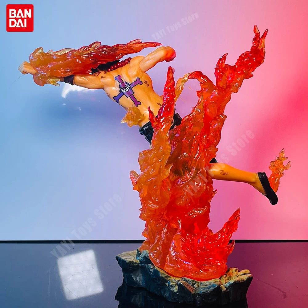 New One Piece Anime Figure GK Portgas D. Ace Action Figure PVC Collection Cartoon Model Doll Gift Toys Decoration