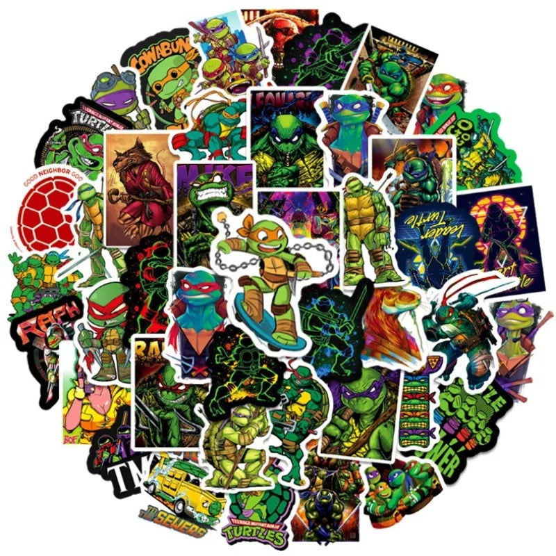50Pcs Teenage Mutant Ninja Turtles Stickers April O'Neill&Additional Voices Stickers Phone Case Water Bottle Stickers