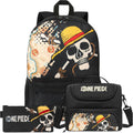 One Piece Boys Backpack, Lunch Bag & Pencil Case, 3 Piece Set | 18In Bookbag, Adjustable Padded Straps, Lightweight Insulated Lunch Bag, Pencil Pouch, School Supplies, Anime Gifts for Boys