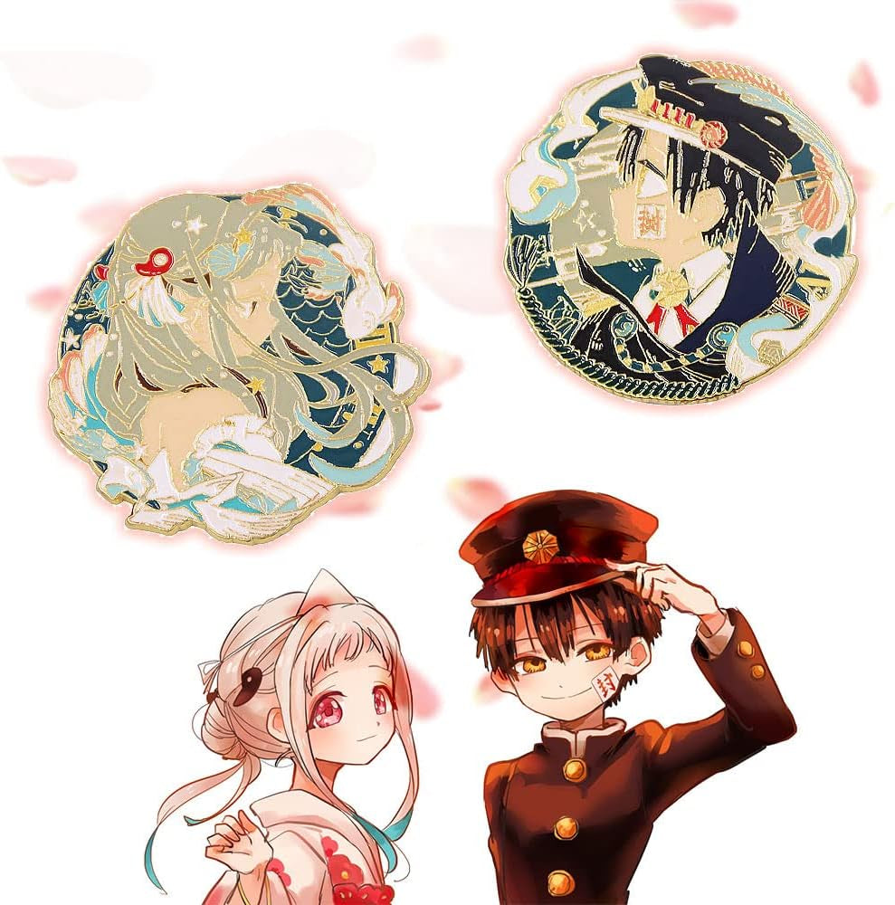 Toilet-Bound Hanako Kun Brooch Pins - Anime TBHK Enamel Pins for Backpacks Bag Accessories - Yashiro Nene Hanako Kun Yugi Amane Cosplay Brooches