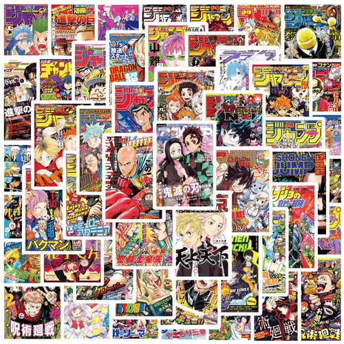 50Pcs Anime Poster Stickers Mixed Sticker Pack Cute Laptop Skin Waterproof Phone Case Guitar Skateboard Decorative Stickers