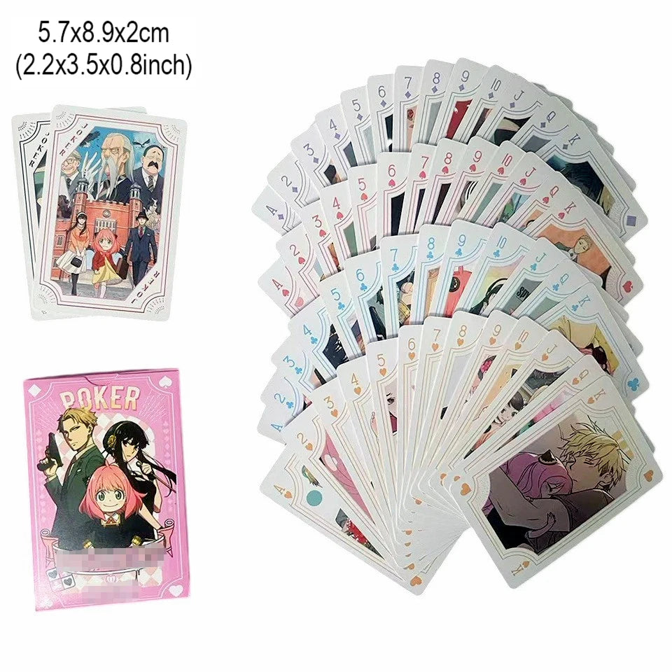 Spy X Family Playing Cards Poker Board Games Anime Anya Child Kids Toys Children Toy Deck Card Game Manga Twilight Yor Forger