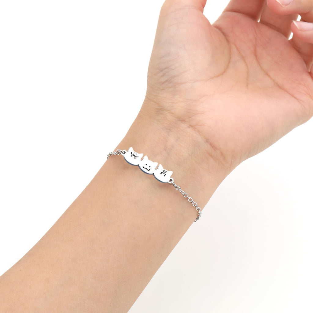Love and Deepspace Sylus Cat-Themed Jewelry Collection: 3PC Necklace+Bracelet+Hair Clips for Anime Cosplay Gifts