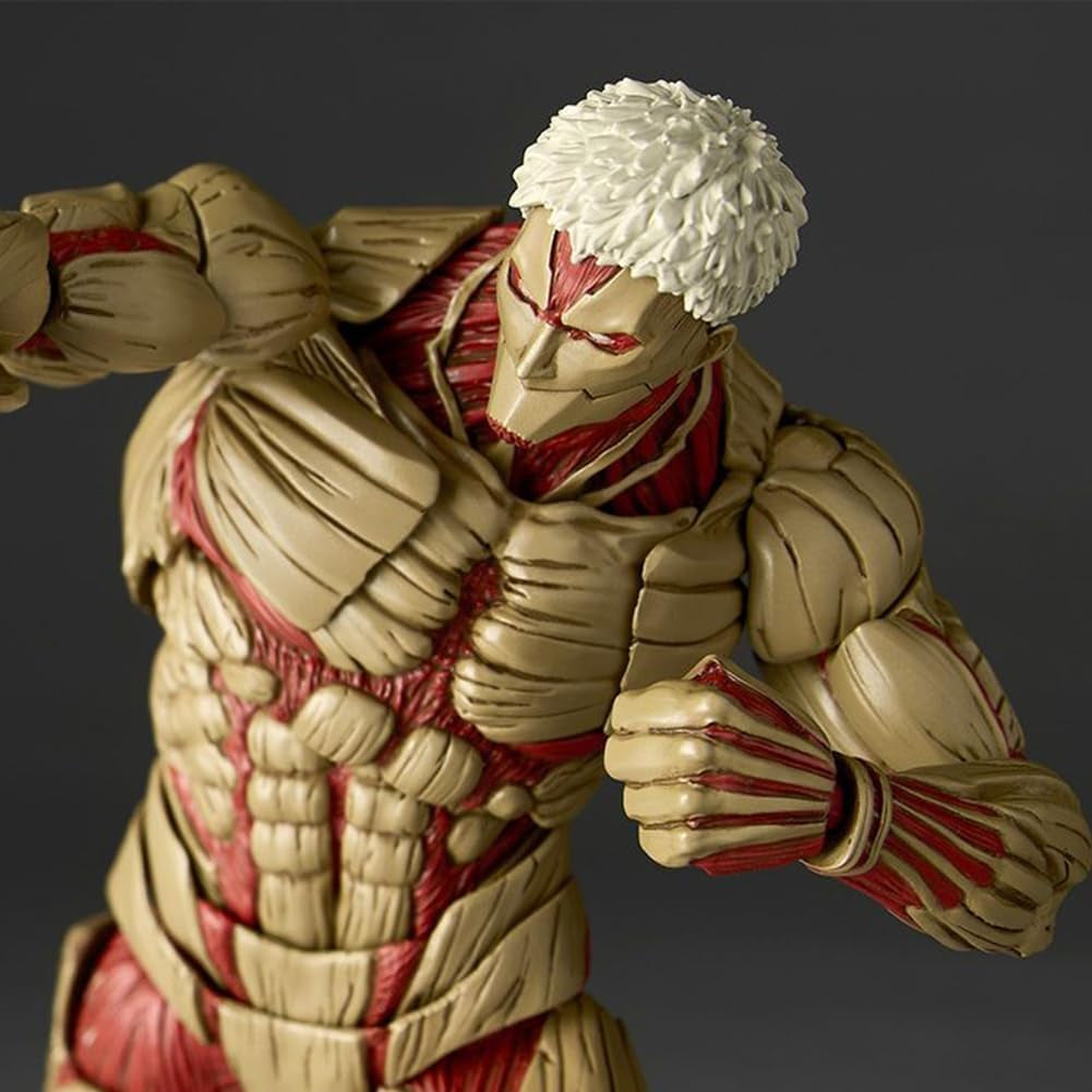 Reiner Braun Action Figure Movable Joints Anime Figures Statue with Interchangeable Accessories Fighting Titan Form Eren Jaeger Figurine Collectible 6.7IN