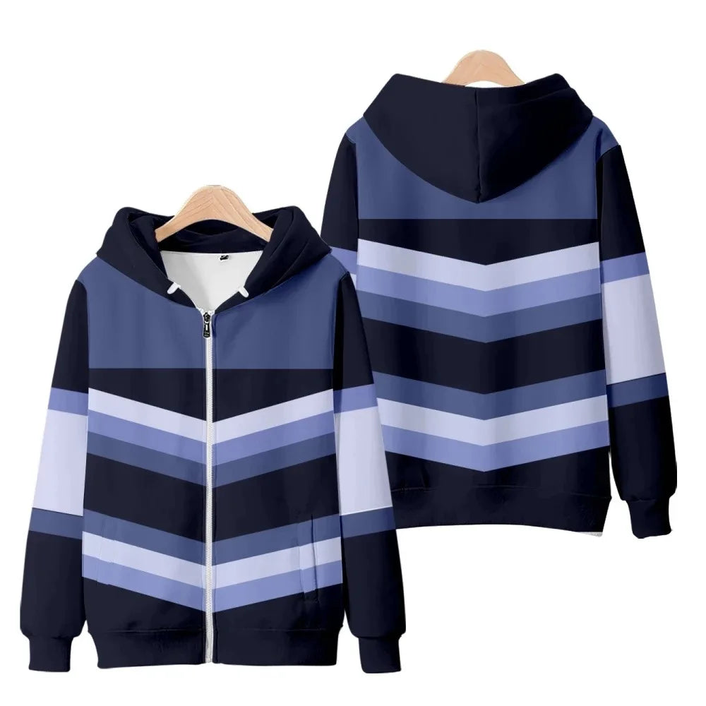 Aphmau Cosplay Hoodies Aaron Zipper Varsity Jacket Merch Zip up Hoodies Crewneck Sweater Merch Winter Men/Women KPOP Sweatshirt