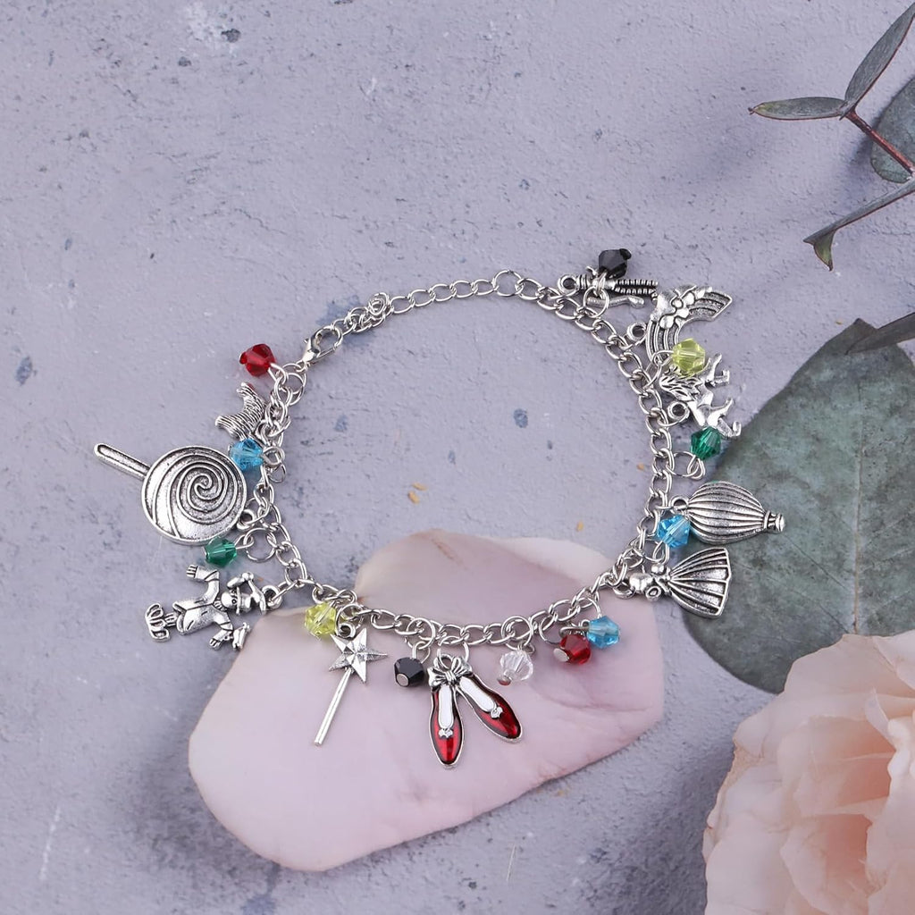 Princess Charm Bracelet Red Themed Inspired Jewelry Movie Character Gifts for Movie Lover Anime Gifts Cosplay Jewelry