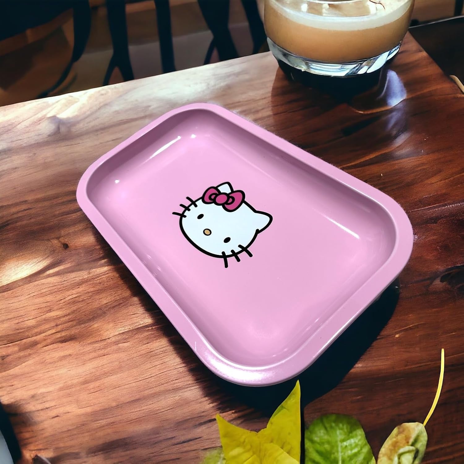 Anime Rolling Tray 11X7 Anime Ash Tray Premium Metal Gold Plating Jewelry Decorative Trendy Gifts Zerotwo Merch Otaku Gift Gaming Desk Decroation (002)