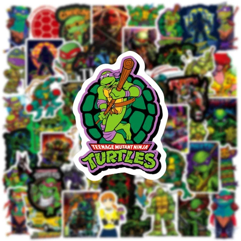 50Pcs Teenage Mutant Ninja Turtles Stickers April O'Neill&Additional Voices Stickers Phone Case Water Bottle Stickers